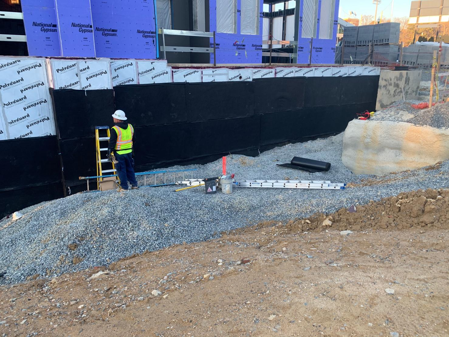 Drain Board for Interior Basement Waterproofing