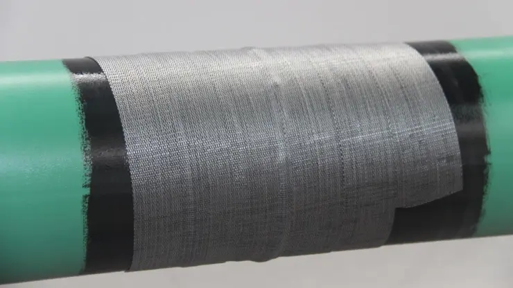 A fixed pipe designed to prevent AC corrosion.