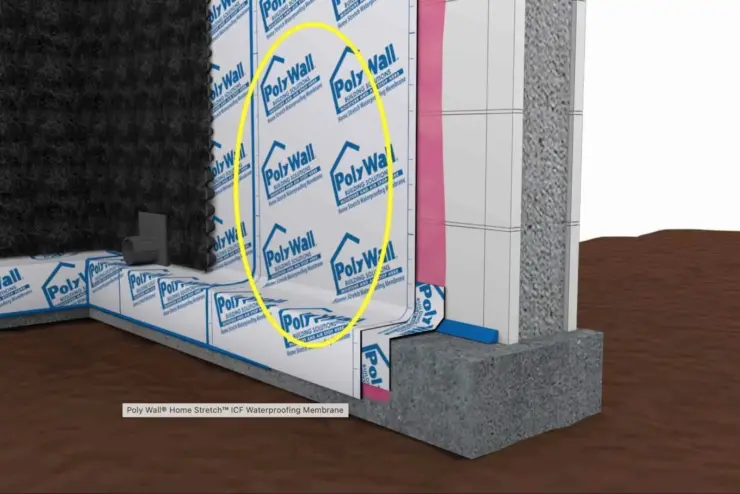 An example of Polyguard's vapor barrier