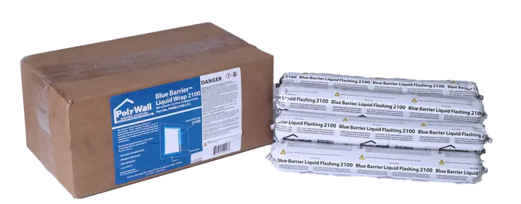 an image of the Blue Barrier™ Liquid Flashing that can be used to improve air barriers
