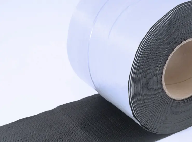 Roll of Polyguard RD-6 HT pipeline coating tape.